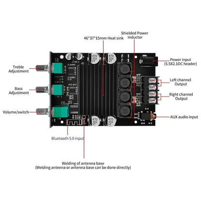 Tarjeta amplificadora Clase D 150Wx2 Tda7498E