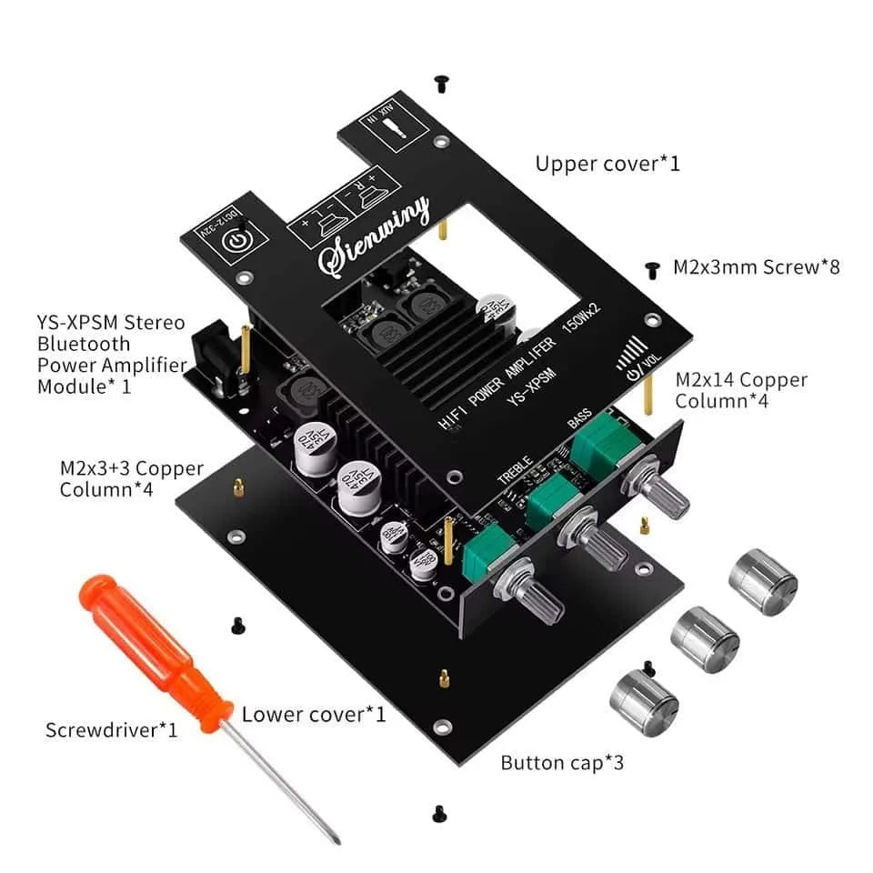 Tarjeta amplificadora Clase D 150Wx2 Tda7498E
